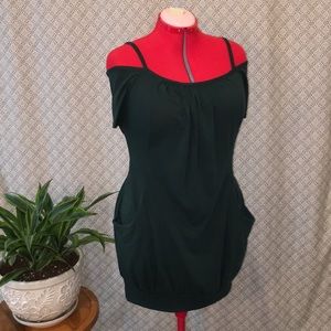 Green mini dress